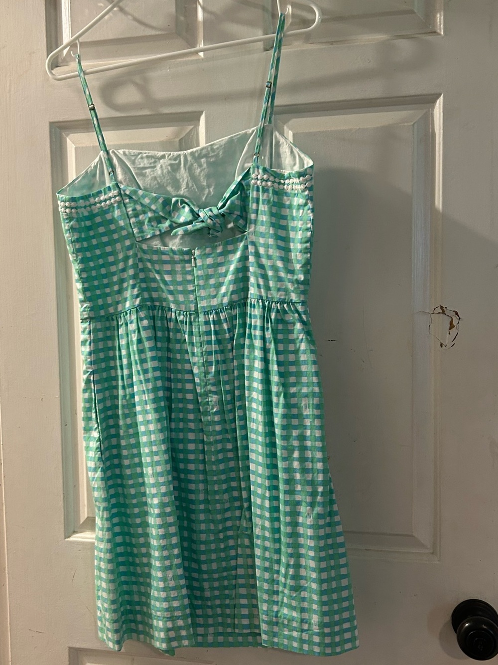Lilly Pulitzer Mint and White Gingham Spaghetti-Strap Dress - Picture 2 of 2